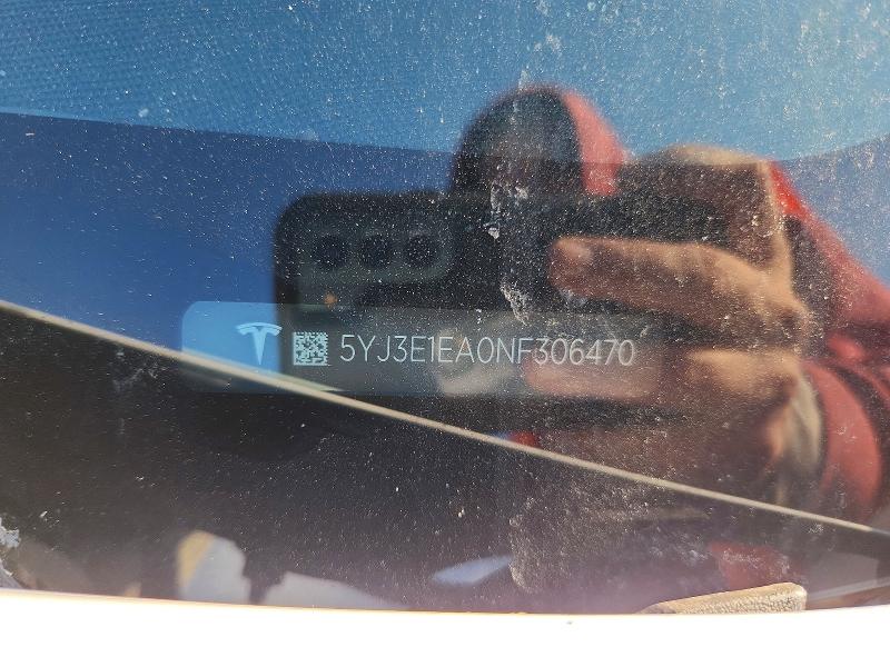 78992355 :رقم المزاد ، 5YJ3E1EA0NF306470 vin ، 2022 Tesla Model 3 مزاد بيع