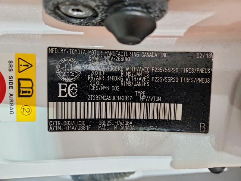 Продаж на аукціоні авто 2018 Lexus Rx, vin: 2T2BZMCA9JC143817, номер лоту: 78235095