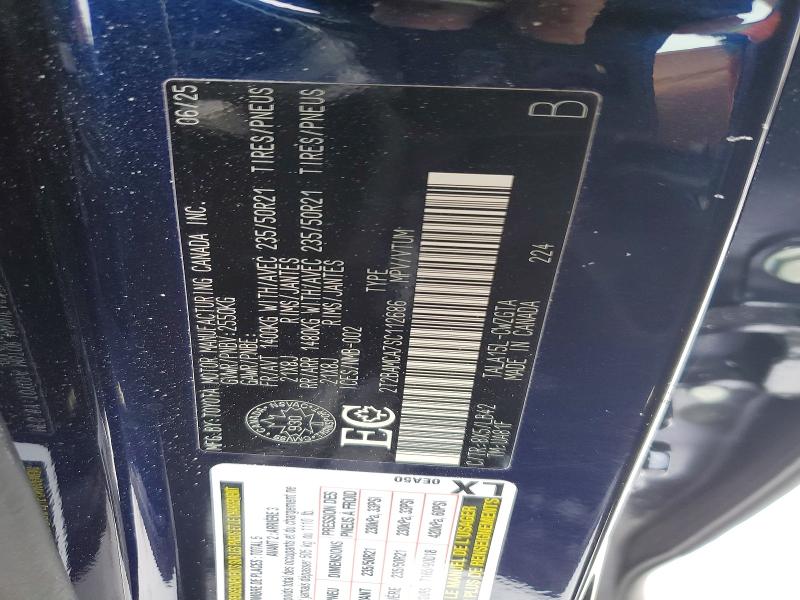 75994685 :رقم المزاد ، 2T2BAMCA7SC112686 vin ، 2025 Lexus Rx مزاد بيع