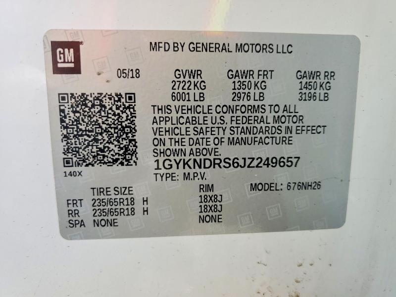 Продажа на аукционе авто 2018 Cadillac Xt5, vin: 1GYKNDRS6JZ249657, номер лота: 77102465