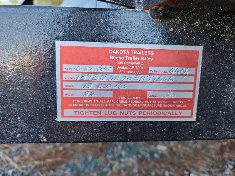 Aukcja sprzedaży 2025 Dako Trailer, vin: 1B9BU2026S1197566, numer aukcji: 77218315