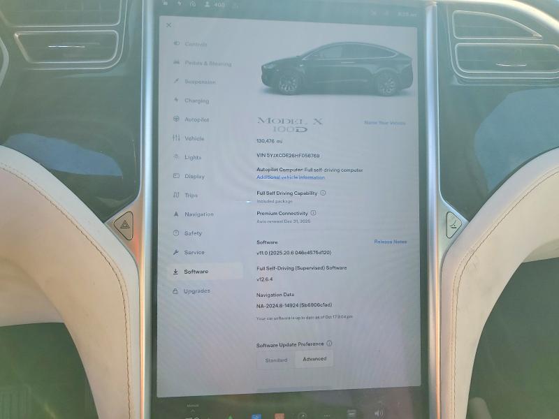 2017 Tesla Model X მანქანა იყიდება აუქციონზე, vin: 5YJXCDE26HF056769, აუქციონის ნომერი: 79447975