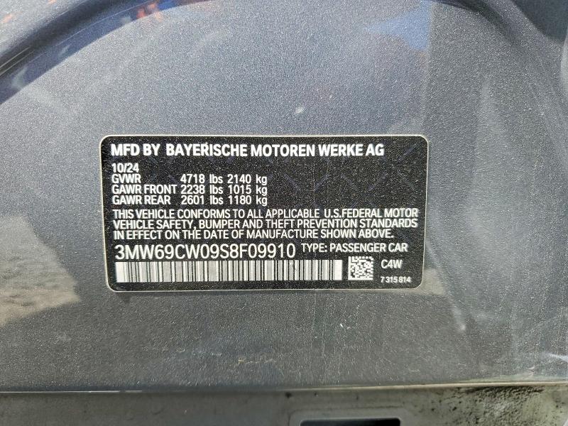 78521165 :رقم المزاد ، 3MW69CW09S8F09910 vin ، 2025 Bmw 330i مزاد بيع
