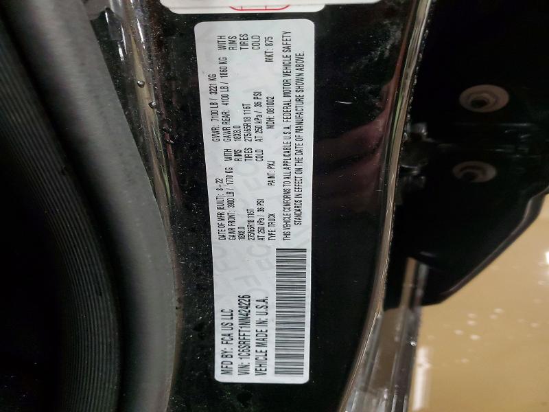 Продаж на аукціоні авто 2022 Ram 1500, vin: 1C6SRFFT1NN424226, номер лоту: 77530735