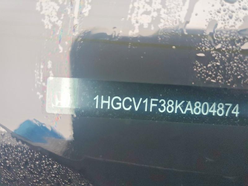 99140485 :رقم المزاد ، 1HGCV1F38KA804874 vin ، 2019 Honda Accord مزاد بيع