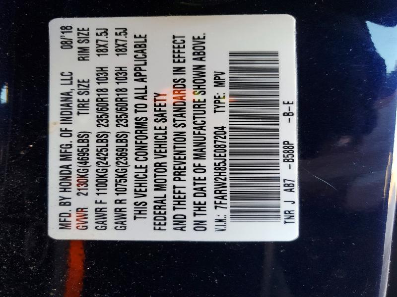 Продаж на аукціоні авто 2018 Honda Cr-v, vin: 7FARW2H85JE087204, номер лоту: 77396365