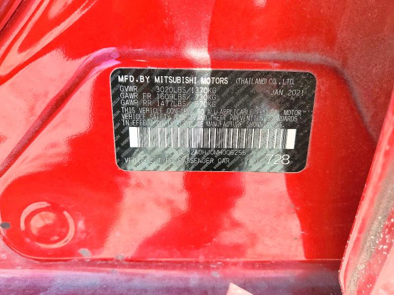 Продаж на аукціоні авто 2021 Mitsubishi Mirage, vin: ML32AUHJ0MH006255, номер лоту: 78856475
