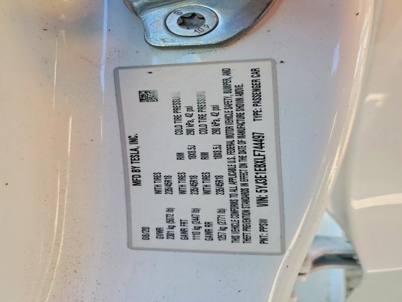 Aukcja sprzedaży 2020 Tesla Model 3, vin: 5YJ3E1EBXLF744497, numer aukcji: 98023325