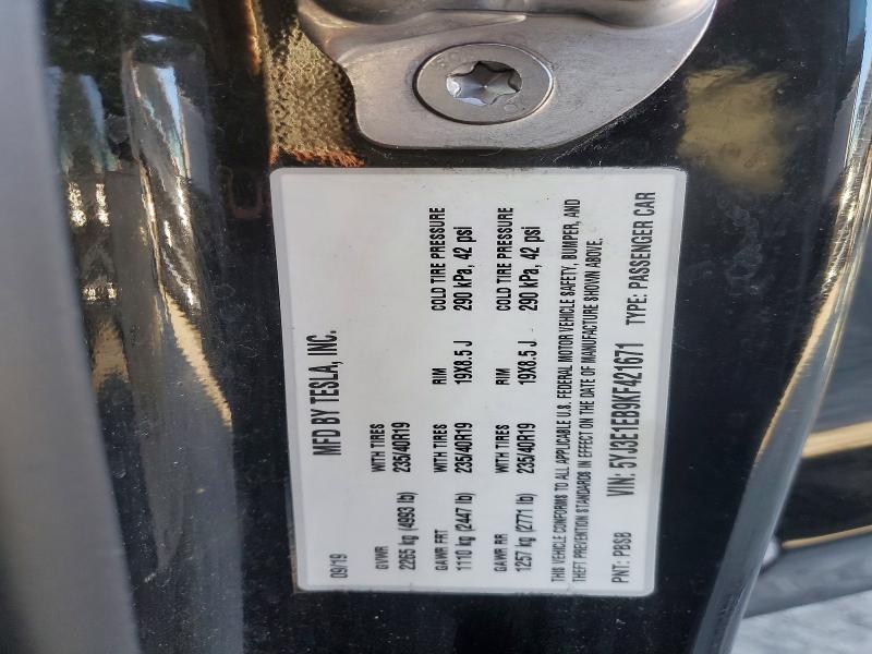 Продажа на аукционе авто 2019 Tesla Model 3, vin: 5YJ3E1EB9KF421671, номер лота: 78522595