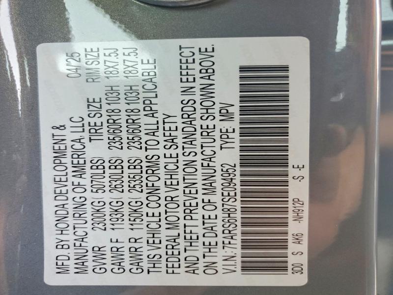 Продаж на аукціоні авто 2025 Honda Cr-v, vin: 7FARS6H87SE094952, номер лоту: 76225605