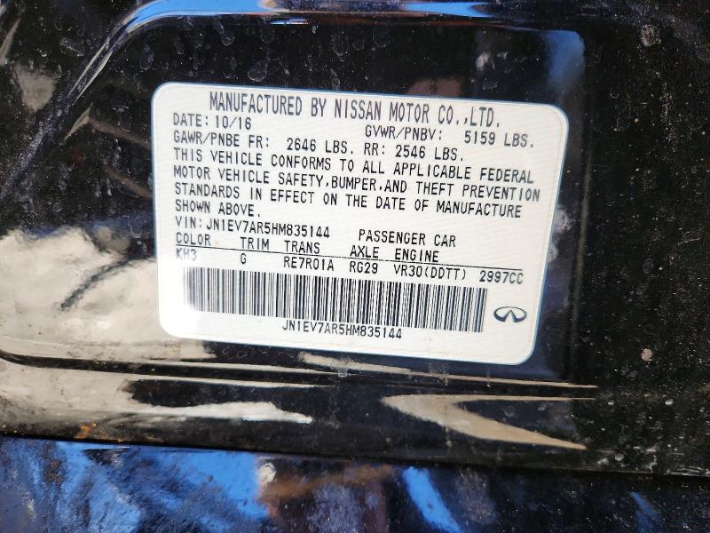 Продаж на аукціоні авто 2017 Infiniti Q50 Premiu, vin: JN1EV7AR5HM835144, номер лоту: 75709035