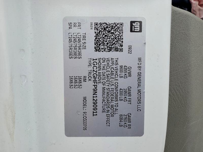 Aukcja sprzedaży 2022 Chevrolet Express G3, vin: 1GCZGHFP9N1290911, numer aukcji: 76237685