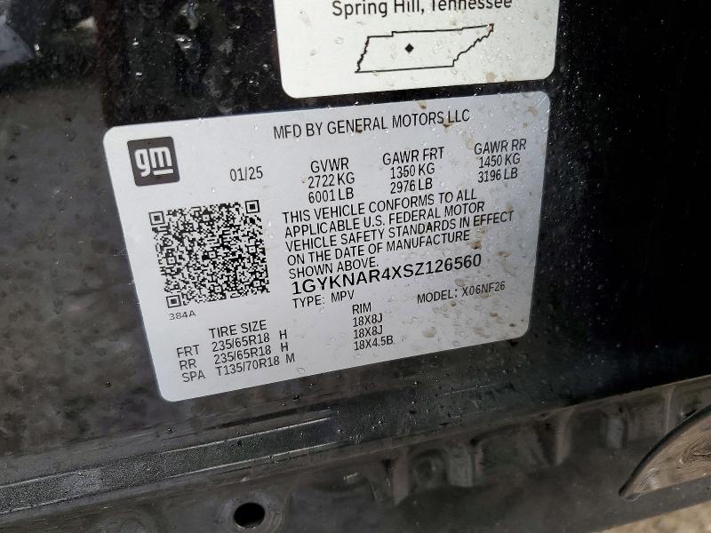 Продажа на аукционе авто 2025 Cadillac Xt5, vin: 1GYKNAR4XSZ126560, номер лота: 77152555
