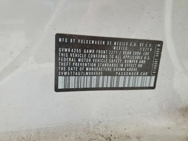 Продажа на аукционе авто 2020 Volkswagen Gti, vin: 3VW5T7AU7LM004505, номер лота: 75408335