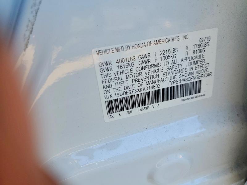 Продаж на аукціоні авто 2019 Acura Ilx, vin: 19UDE2F3XKA014602, номер лоту: 77956375
