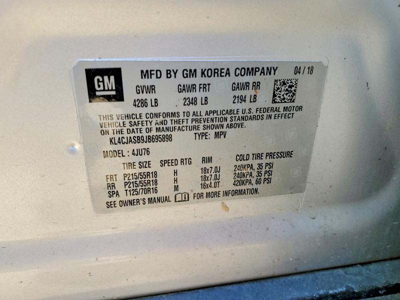 Aukcja sprzedaży 2018 Buick Encore, vin: KL4CJASB9JB695898, numer aukcji: 76557415