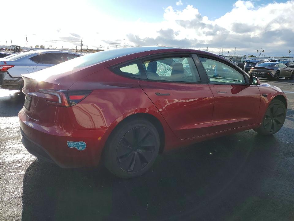 2025 Tesla Model 3 მანქანა იყიდება აუქციონზე, vin: 5YJ3E1EA0SF058510, აუქციონის ნომერი: 78081025