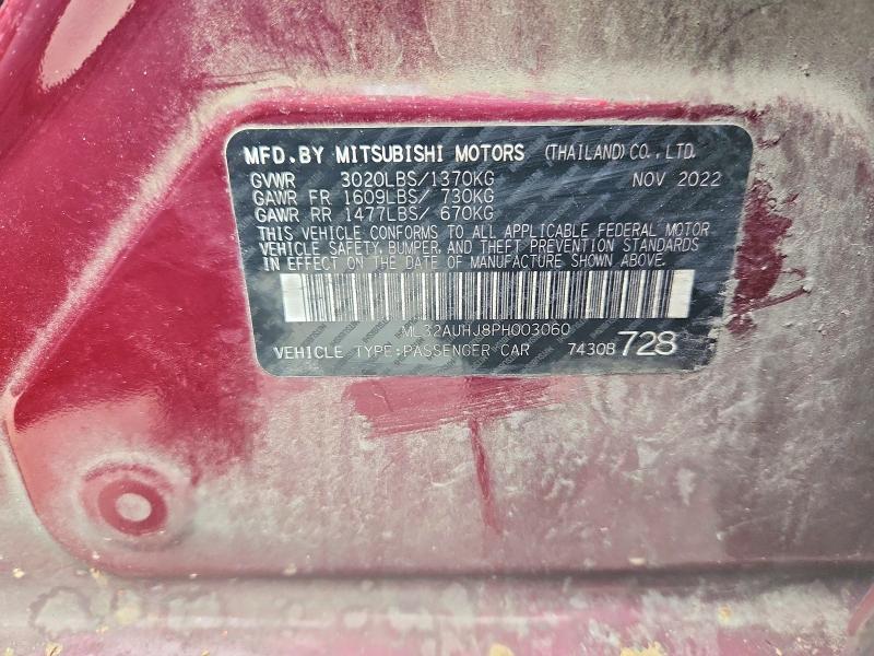 Продаж на аукціоні авто 2023 Mitsubishi Mirage, vin: ML32AUHJ8PH003060, номер лоту: 76959005