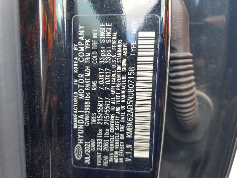 Aukcja sprzedaży 2022 Hyundai Kona, vin: KM8K62AB5NU807158, numer aukcji: 77326475
