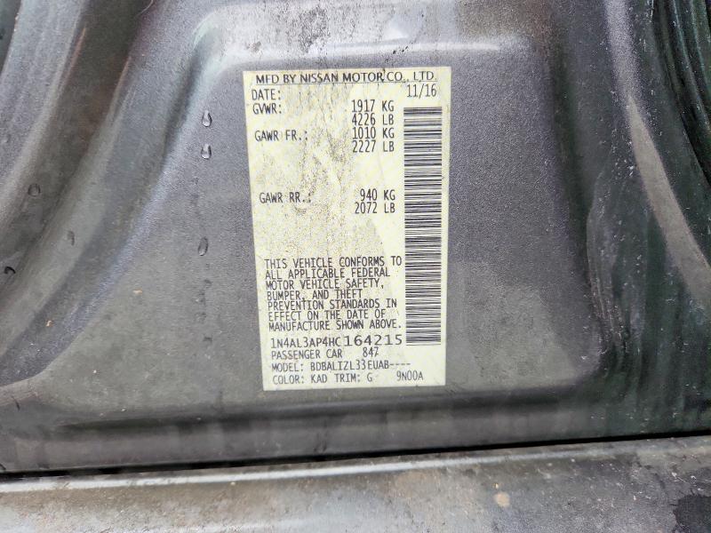78710155 :رقم المزاد ، 1N4AL3AP4HC164215 vin ، 2017 Nissan Altima مزاد بيع