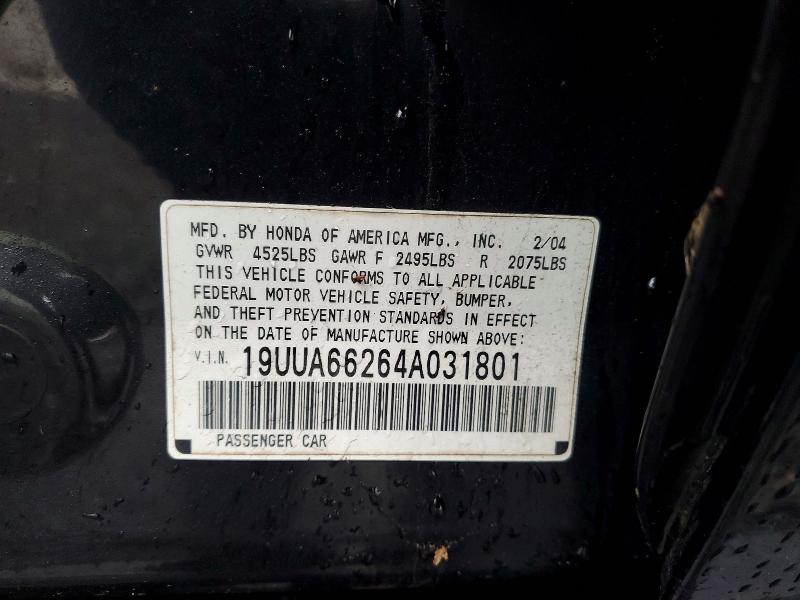 Aukcja sprzedaży 2004 Acura Tl, vin: 19UUA66264A031801, numer aukcji: 76615015