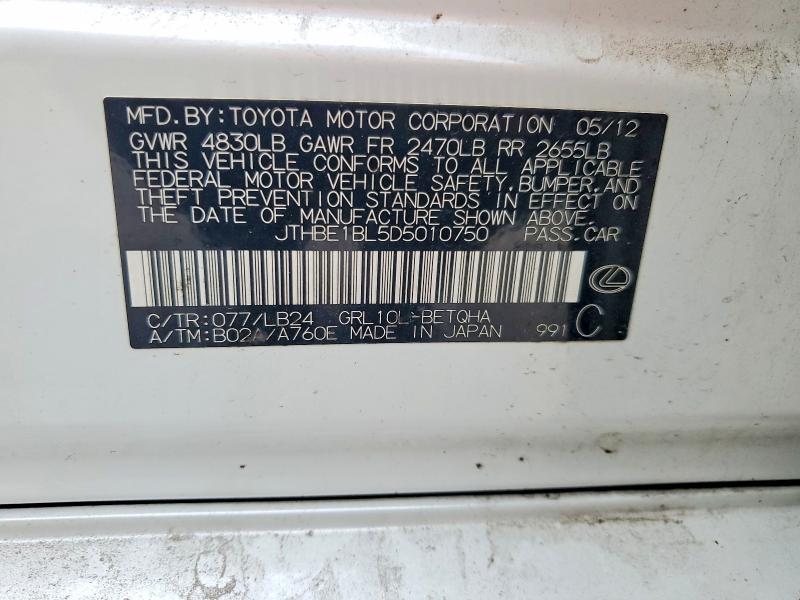 Продажа на аукционе авто 2013 Lexus Gs, vin: JTHBE1BL5D5010750, номер лота: 78167145