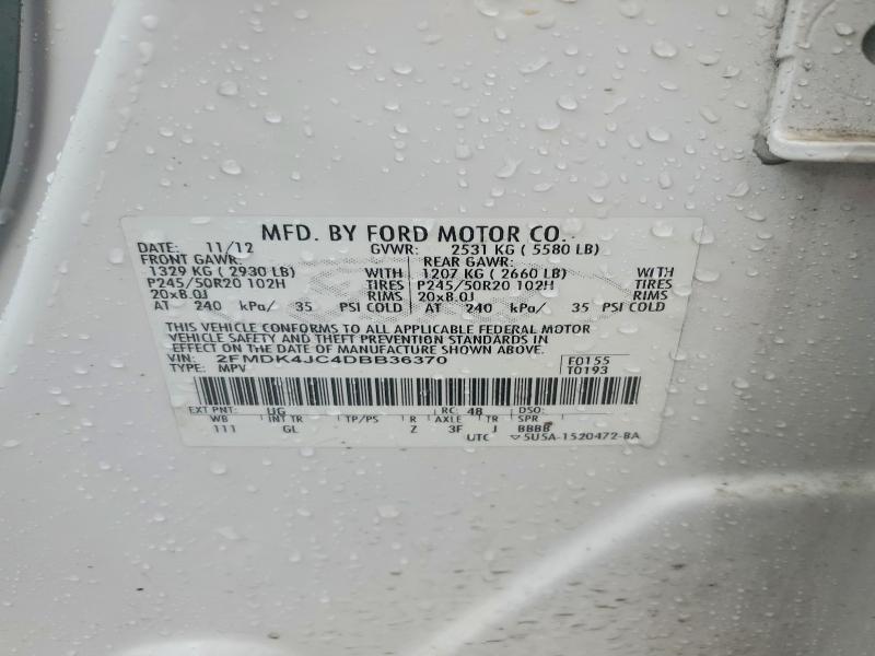 Продажа на аукционе авто 2013 Ford Edge, vin: 2FMDK4JC4DBB36370, номер лота: 77100545