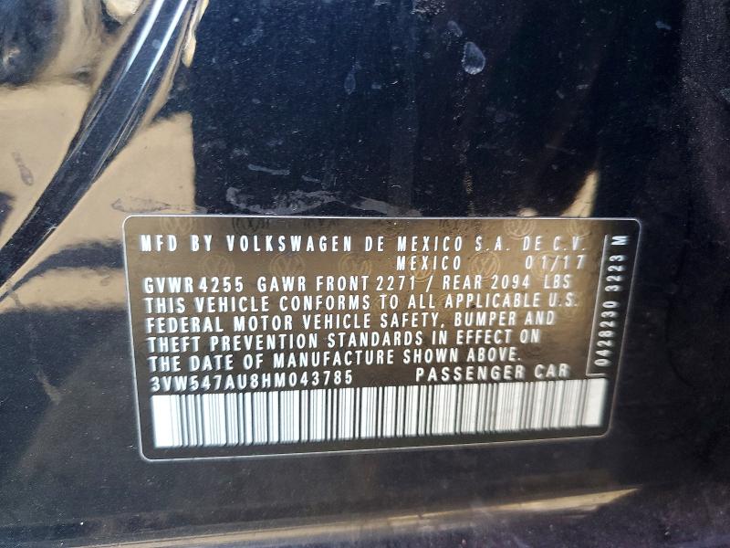 Продаж на аукціоні авто 2017 Volkswagen Gti, vin: 3VW547AU8HM043785, номер лоту: 79016315