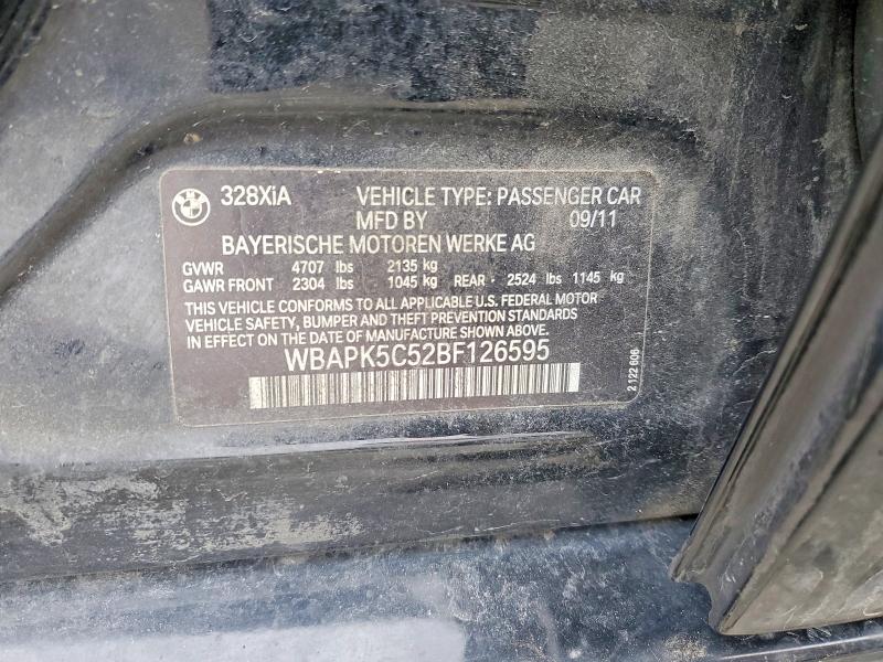Продажа на аукционе авто 2011 Bmw 328, vin: WBAPK5C52BF126595, номер лота: 78623265