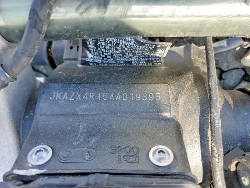 75579735 :رقم المزاد ، JKAZX4R15AA019395 vin ، 2010 Kawasaki Zx600 مزاد بيع