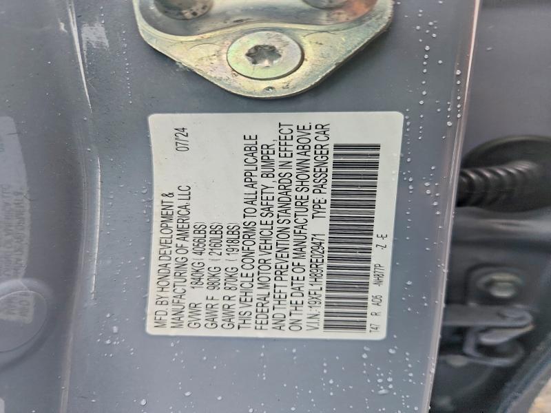 Продажа на аукционе авто 2024 Honda Civic, vin: 19XFL1H89RE029471, номер лота: 77848715
