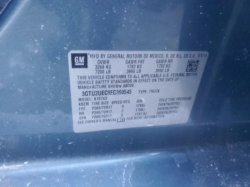 Aukcja sprzedaży 2014 Gmc Sierra, vin: 3GTU2UEC8EG360545, numer aukcji: 78362845
