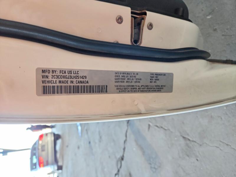 Продажа на аукционе авто 2020 Dodge Charger, vin: 2C3CDXGJ3LH251429, номер лота: 77918325