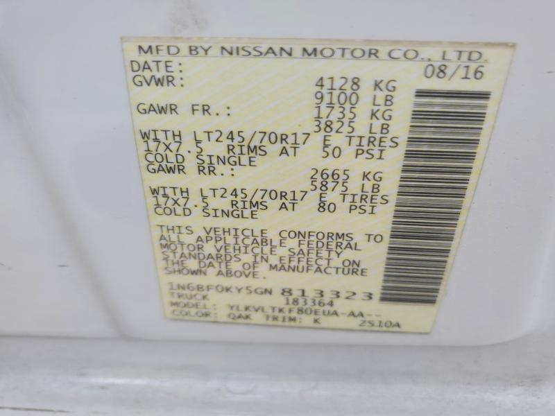 78494505 :رقم المزاد ، 1N6BF0KY5GN813323 vin ، 2016 Nissan Nv مزاد بيع