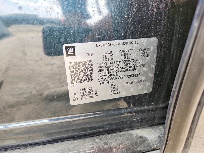Продаж на аукціоні авто 2018 Buick Enclave, vin: 5GAEVAKW2JJ283416, номер лоту: 79191645
