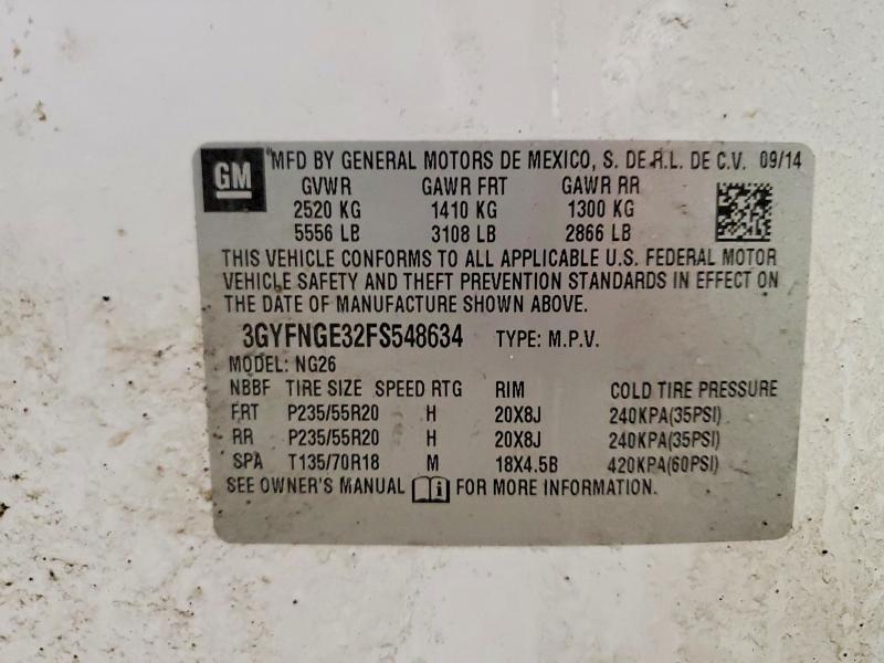 Продажа на аукционе авто 2015 Cadillac Srx, vin: 3GYFNGE32FS548634, номер лота: 76556575