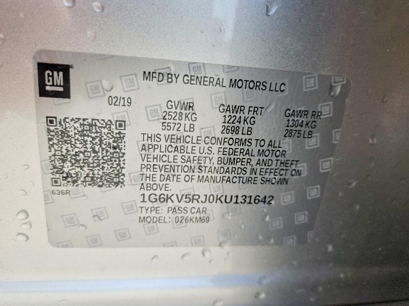 Продаж на аукціоні авто 2019 Cadillac Ct6, vin: 1G6KV5RJ0KU131642, номер лоту: 78424275