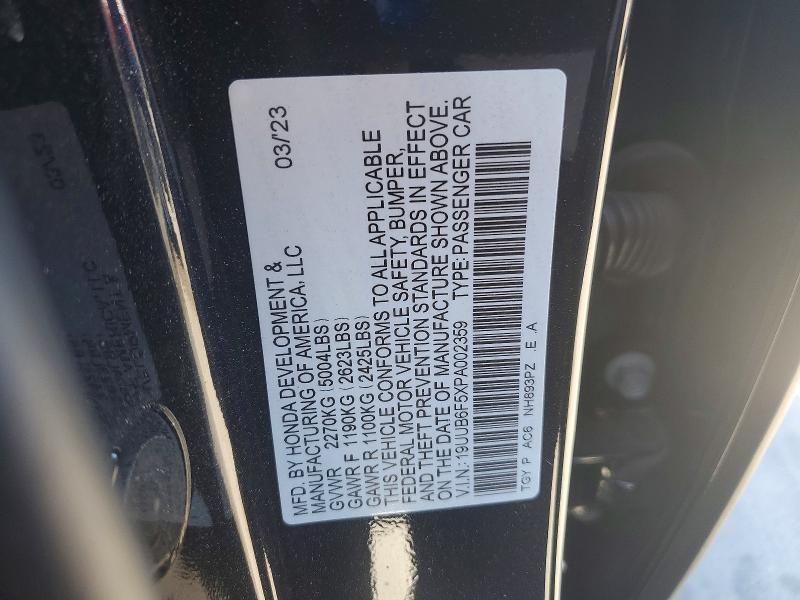 Продажа на аукционе авто 2023 Acura Tlx, vin: 19UUB6F5XPA002359, номер лота: 79360995