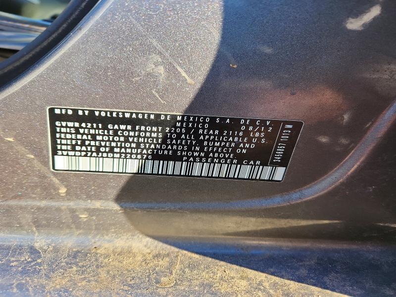 Aukcja sprzedaży 2013 Volkswagen Jetta, vin: 3VWDP7AJ8DM220676, numer aukcji: 79051905