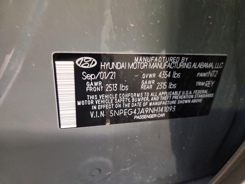 Продажа на аукционе авто 2022 Hyundai Sonata, vin: 5NPEG4JA9NH141093, номер лота: 78774435