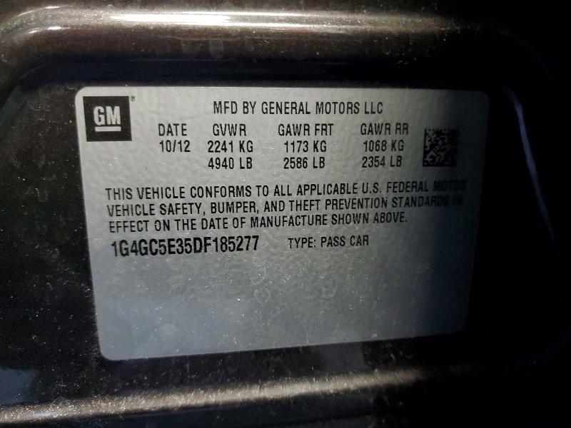 Aukcja sprzedaży 2013 Buick Lacrosse, vin: 1G4GC5E35DF185277, numer aukcji: 75693695