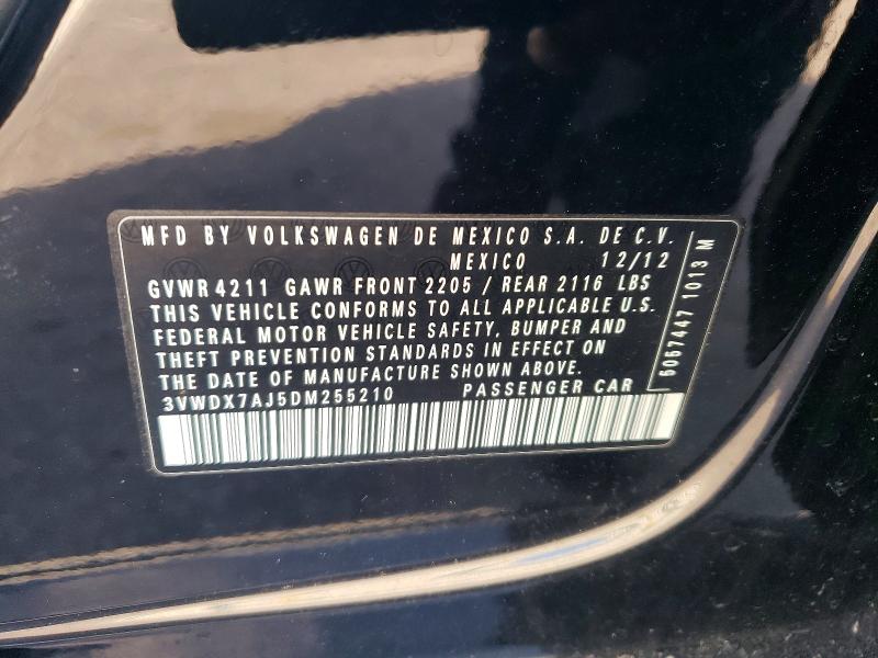 Продажа на аукционе авто 2013 Volkswagen Jetta, vin: 3VWDX7AJ5DM255210, номер лота: 78723955