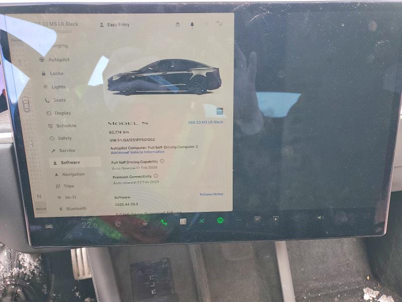 Продажа на аукционе авто 2023 Tesla Model S, vin: 5YJSA1E51PF501202, номер лота: 74443725