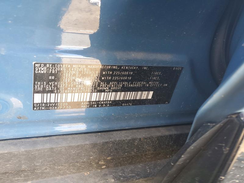 76515795 :رقم المزاد ، 4T3E6RFV8SU179933 vin ، 2025 Toyota Rav4 Hybrid مزاد بيع