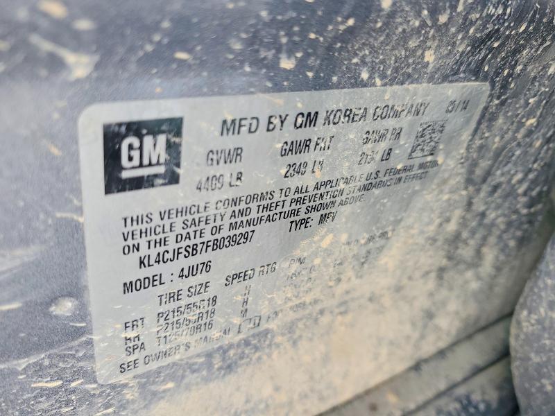 78956855 :رقم المزاد ، KL4CJFSB7FB039297 vin ، 2015 Buick Encore مزاد بيع