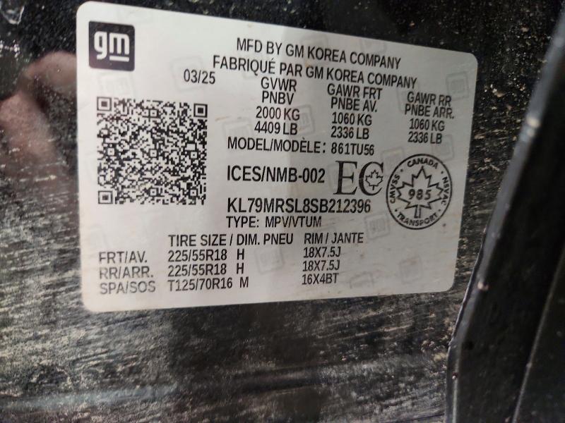 Продажа на аукционе авто 2025 Chevrolet Trailblazer, vin: KL79MRSL8SB212396, номер лота: 78109825