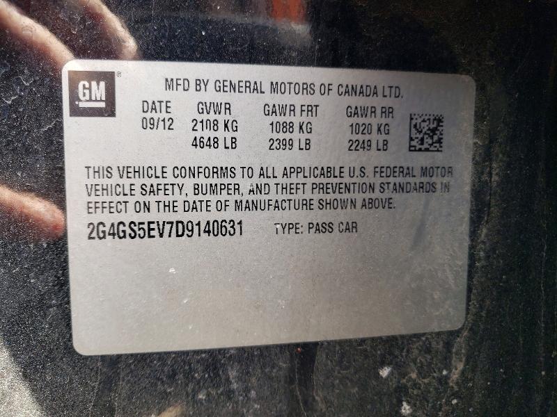 Продажа на аукционе авто 2013 Buick Regal, vin: 2G4GS5EV7D9140631, номер лота: 76864315