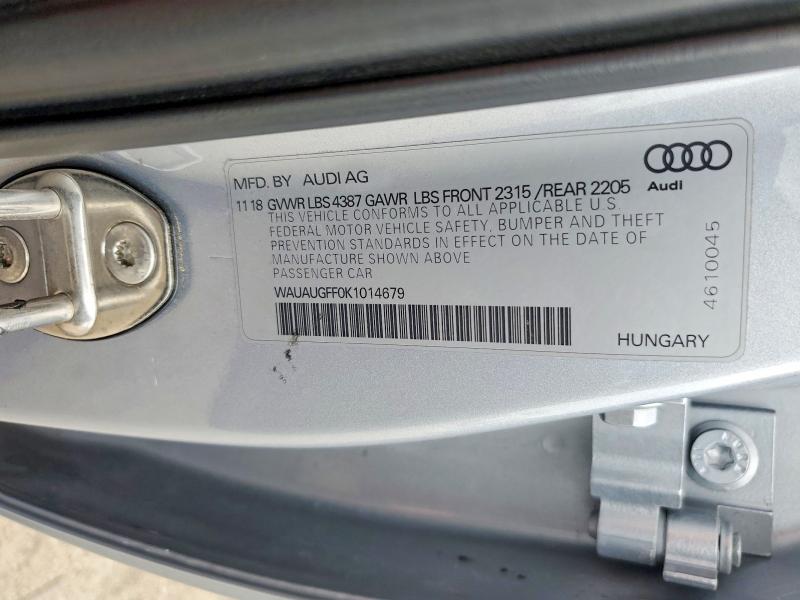 Продажа на аукционе авто 2019 Audi A3, vin: WAUAUGFF0K1014679, номер лота: 78340005
