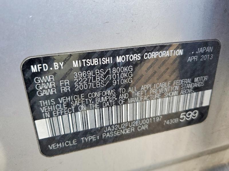 Продаж на аукціоні авто 2014 Mitsubishi Lancer, vin: JA32U2FU2EU001197, номер лоту: 77419605