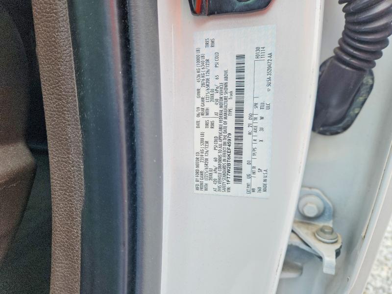 2019 Ford F250 Super მანქანა იყიდება აუქციონზე, vin: 1FT7W2BT6KEF45979, აუქციონის ნომერი: 75610885